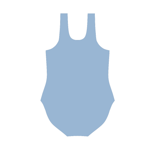 Placid Blue Vest One Piece Swimsuit (Model S04)