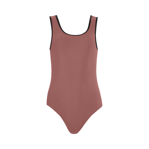 Marsala Vest One Piece Swimsuit (Model S04)