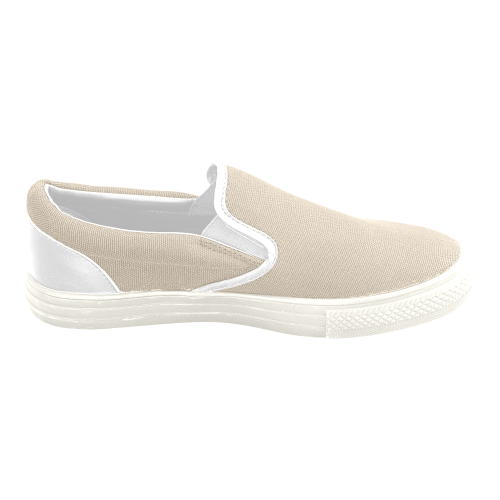 Frosted Almond Men's Slip-on Canvas Shoes (Model 019)