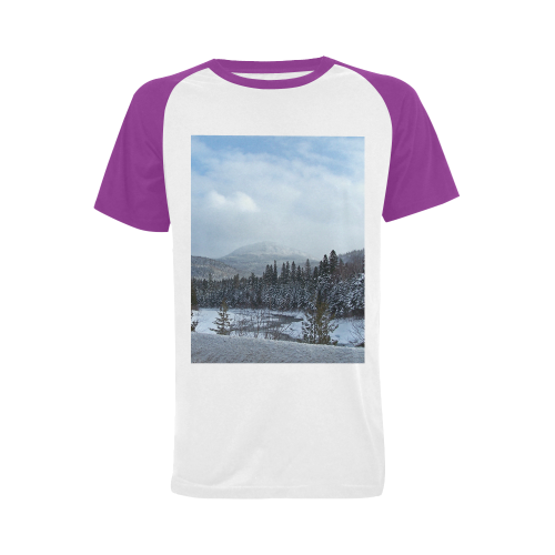 Winter Wonderland Men's Raglan T-shirt (USA Size) (Model T11)