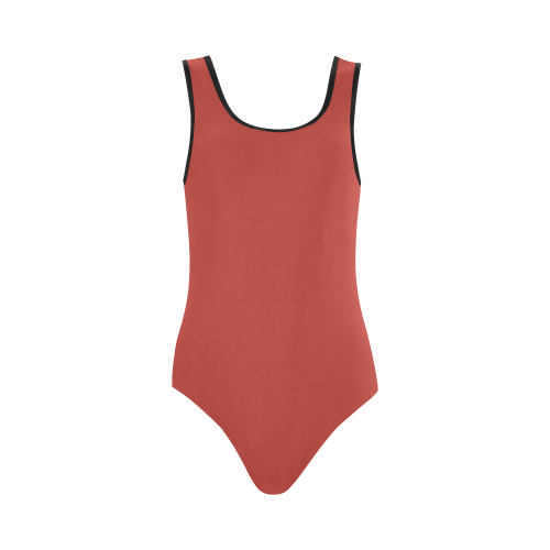 Aurora Red Vest One Piece Swimsuit (Model S04)