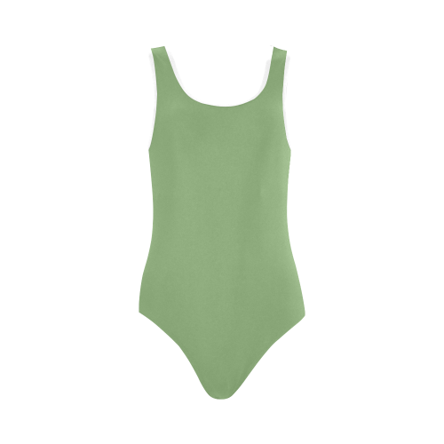 Green Tea Vest One Piece Swimsuit (Model S04)