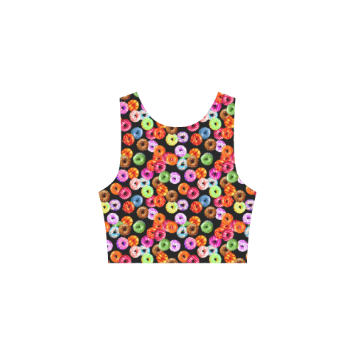 Colorful Yummy DONUTS pattern Atalanta Sundress (Model D04)