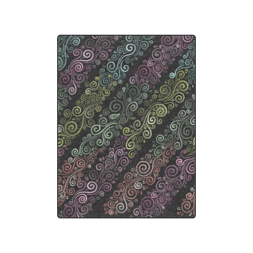 Psychedelic pastel rainbow Blanket 50"x60"