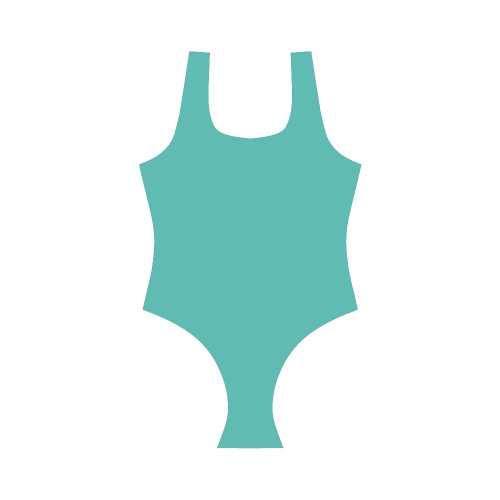 Turquoise Vest One Piece Swimsuit (Model S04)