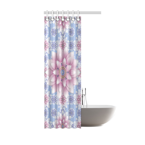 ornaments pink & blue Shower Curtain 36"x72"