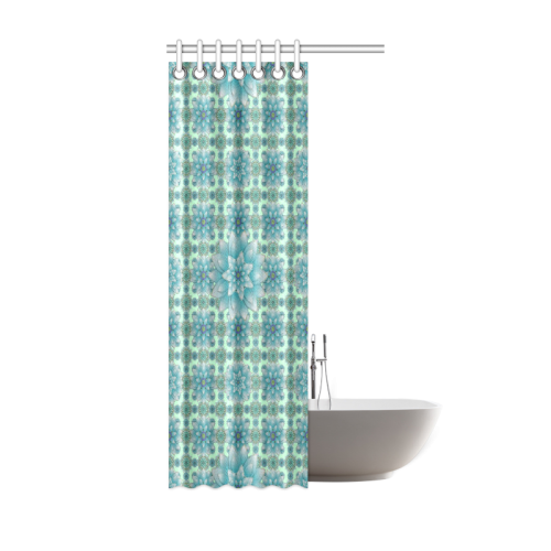 Happiness Turquoise Shower Curtain 36"x72"