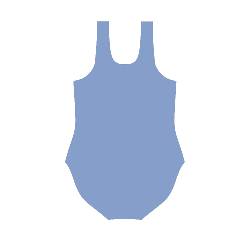 Cornflower Blue Vest One Piece Swimsuit (Model S04)