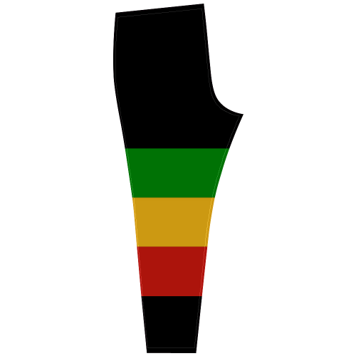 Rastafari Flag Colored Stripes Cassandra Women's Leggings (Model L01)
