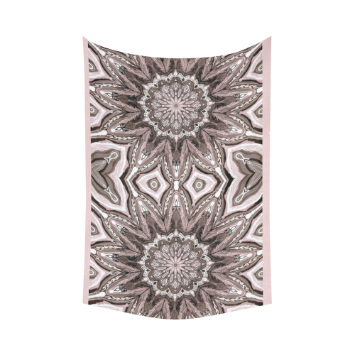 mandala beach 12 Cotton Linen Wall Tapestry 90"x 60"