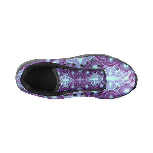 Purple blue pattern Men’s Running Shoes (Model 020)