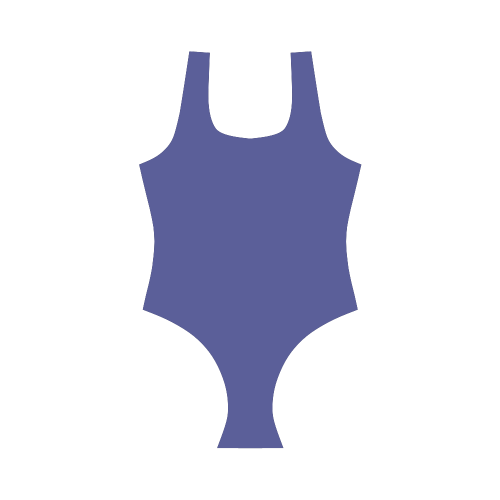Royal Blue Vest One Piece Swimsuit (Model S04)
