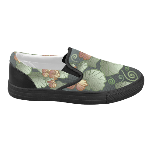 Art Nouveau - Garden Women's Slip-on Canvas Shoes (Model 019)