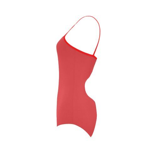 Poppy Red Strap Swimsuit ( Model S05)