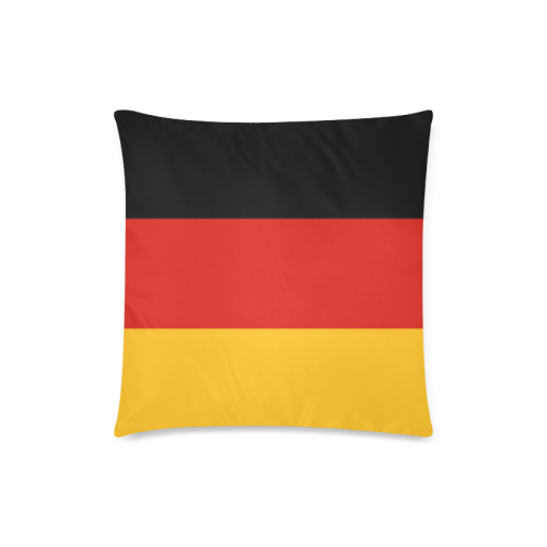 German Flag Colored Stripes Custom Zippered Pillow Case 18"x18"(Twin Sides)