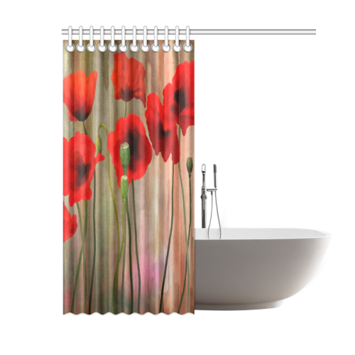 Poppies Shower Curtain 60"x72"