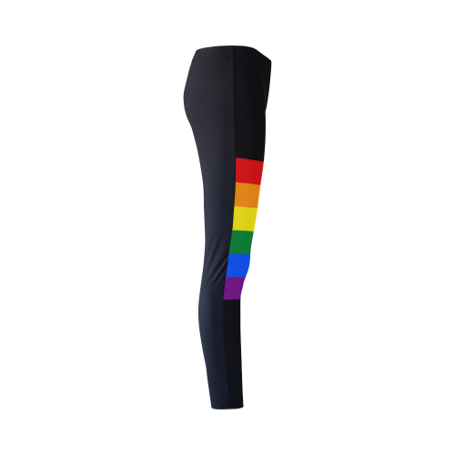 Gay Pride Rainbow Flag Stripes Cassandra Women's Leggings (Model L01)