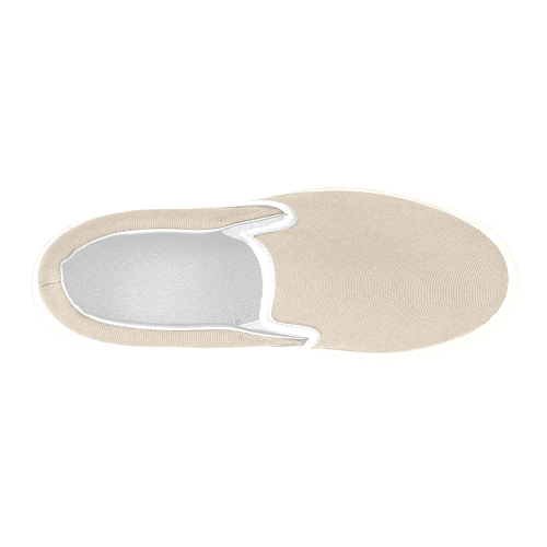 Frosted Almond Men's Slip-on Canvas Shoes (Model 019)