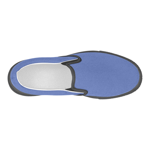 Dazzling Blue Men's Slip-on Canvas Shoes (Model 019)