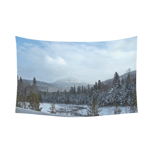 Winter Wonderland Cotton Linen Wall Tapestry 90"x 60"