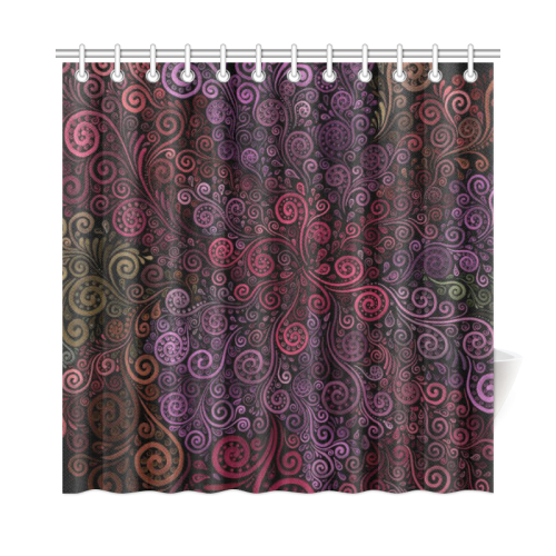 Psychedelic 3D Rose Shower Curtain 72"x72"