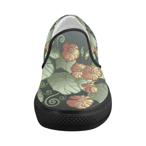 Art Nouveau - Garden Women's Slip-on Canvas Shoes (Model 019)