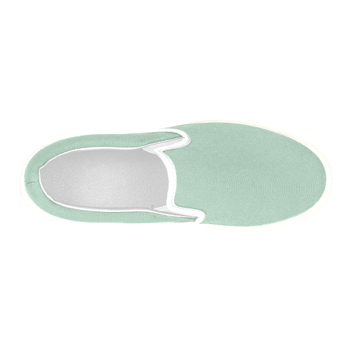 Grayed Jade Men's Slip-on Canvas Shoes (Model 019)