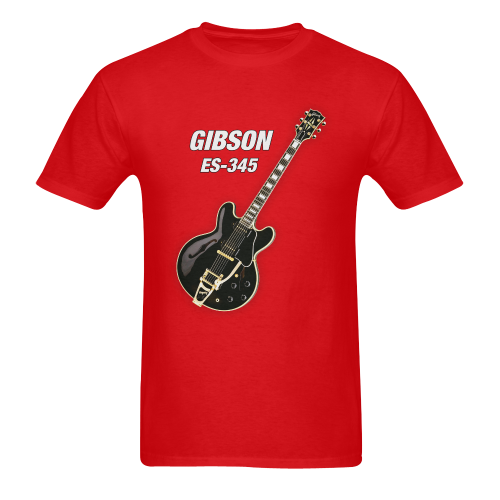 Black gibson-es-345 Men's T-Shirt in USA Size (Two Sides Printing)