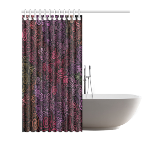 Psychedelic 3D Rose Shower Curtain 72"x72"