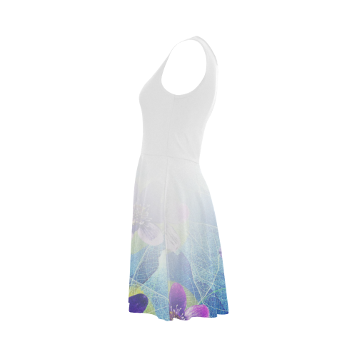 Purple Flowers Ombre Atalanta Sundress (Model D04)