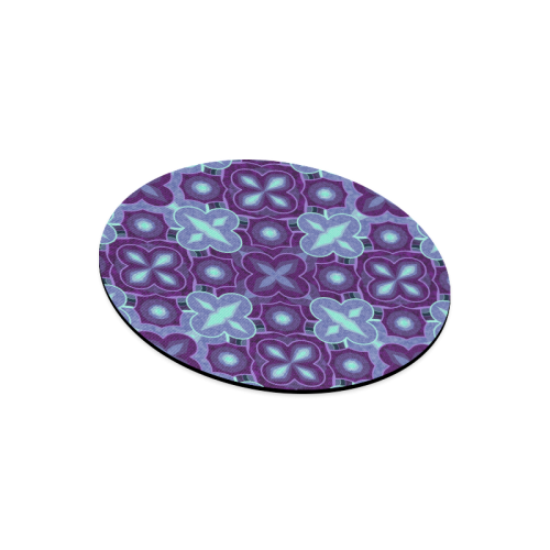 Purple blue pattern Round Mousepad