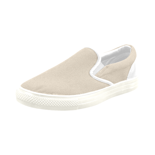 Frosted Almond Men's Slip-on Canvas Shoes (Model 019)