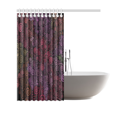 Psychedelic 3D Rose Shower Curtain 69"x70"