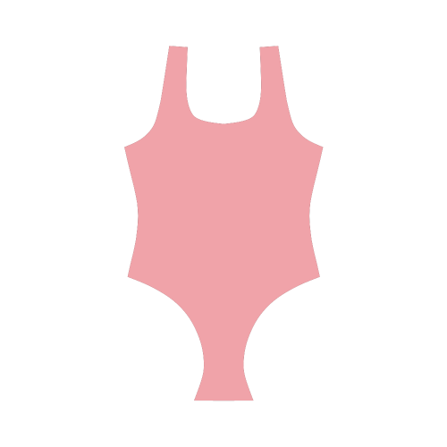 Flamingo Pink Vest One Piece Swimsuit (Model S04)