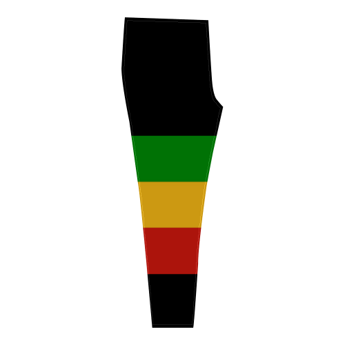 Rastafari Flag Colored Stripes Cassandra Women's Leggings (Model L01)