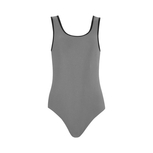 Steel Gray Vest One Piece Swimsuit (Model S04)