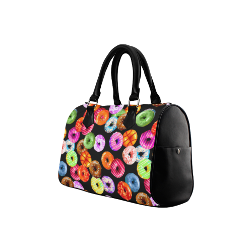 Colorful Yummy DONUTS pattern Boston Handbag (Model 1621)