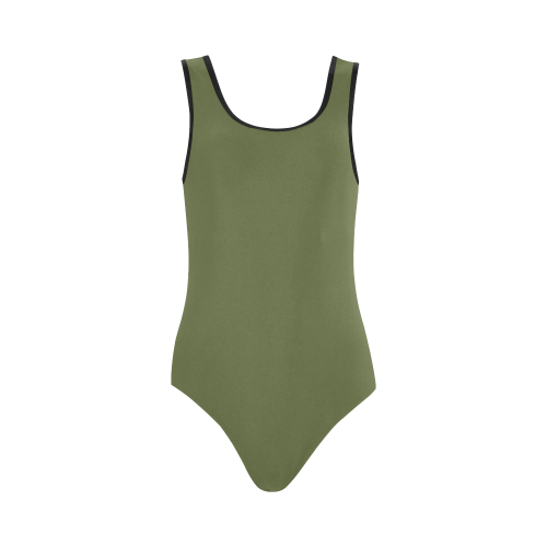 Cedar Green Vest One Piece Swimsuit (Model S04)