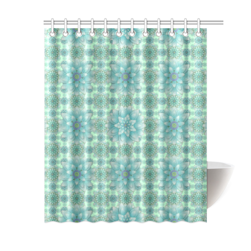 Turquoise Happiness Shower Curtain 60"x72"