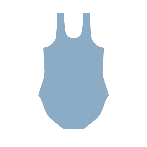 Dusk Blue Vest One Piece Swimsuit (Model S04)