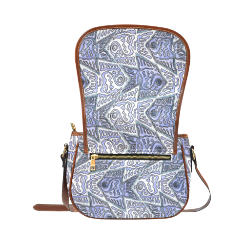 Fish Tessellation Saddle Bag/Large (Model 1649)