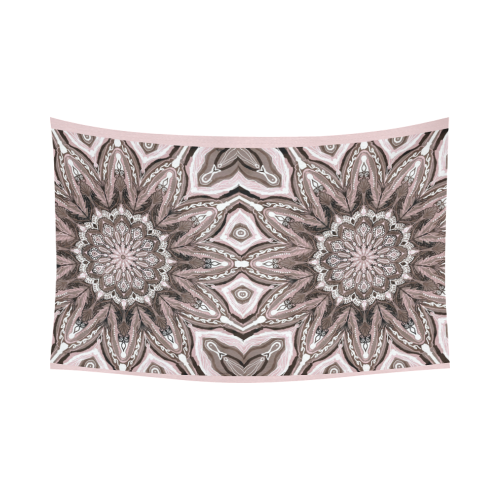 mandala beach 12 Cotton Linen Wall Tapestry 90"x 60"