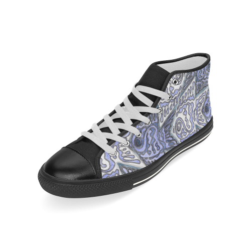 Fish Tessellation Men’s Classic High Top Canvas Shoes (Model 017)