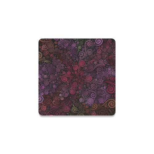 Psychedelic 3D Rose Square Coaster