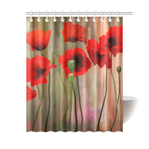 Poppies Shower Curtain 60"x72"