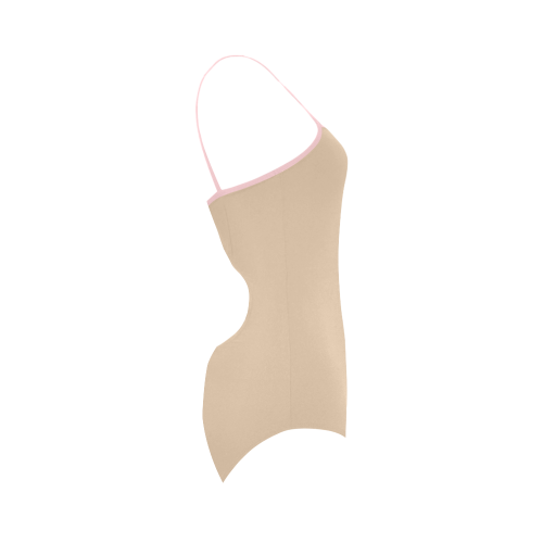 Apricot Illusion Strap Swimsuit ( Model S05)