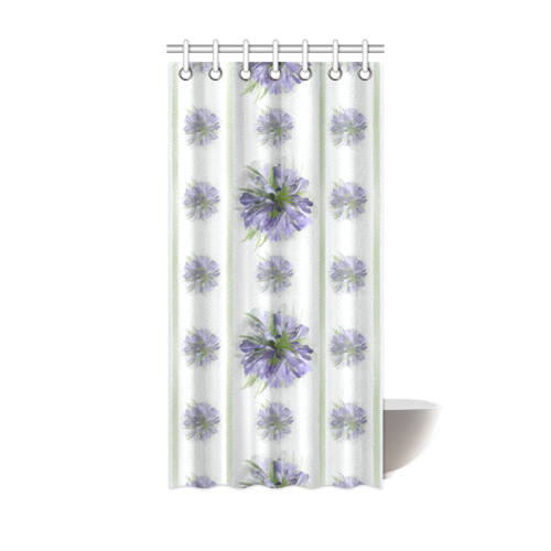 Purple Flowers Shower Curtain 36"x72"