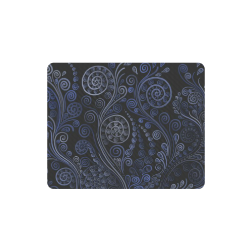 Ornamental Blue on Gray Rectangle Mousepad
