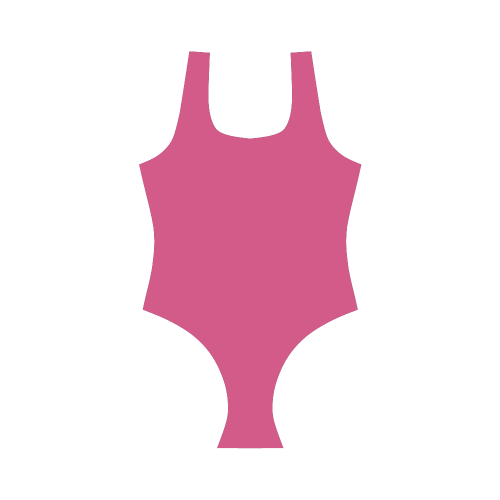 Magenta Vest One Piece Swimsuit (Model S04)