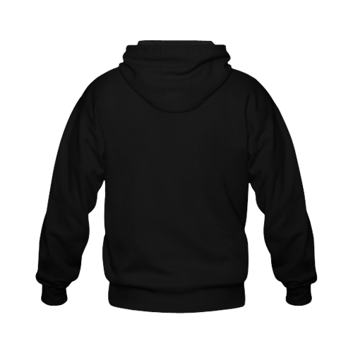 Black gibson-es-345 Gildan Full Zip Hooded Sweatshirt (Model H02)